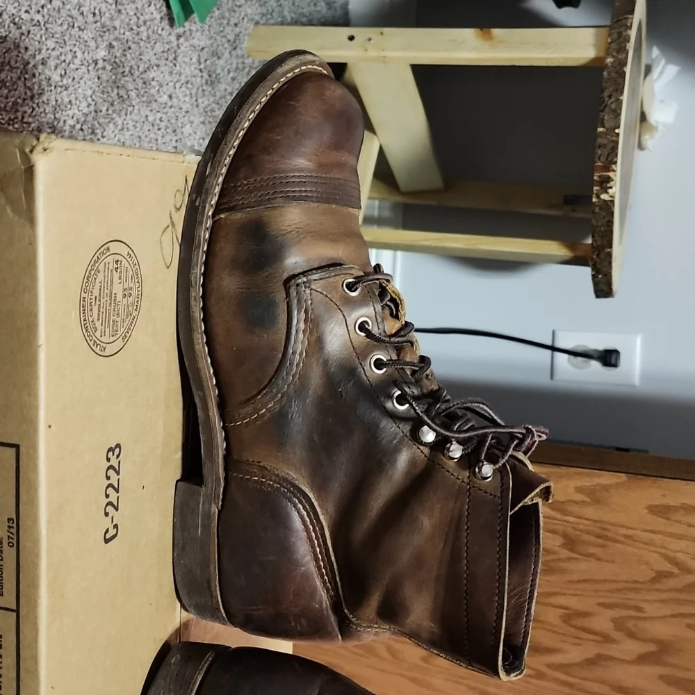 Red Wing Shoes Brown Leather Boots - Picture 3 of 14